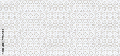 Elegant seamless vintage ornamental pattern with intricate floral motifs on a clean white background texture