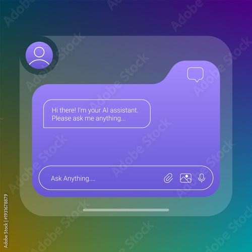 AI Assistant Chat Interface UI Template Design