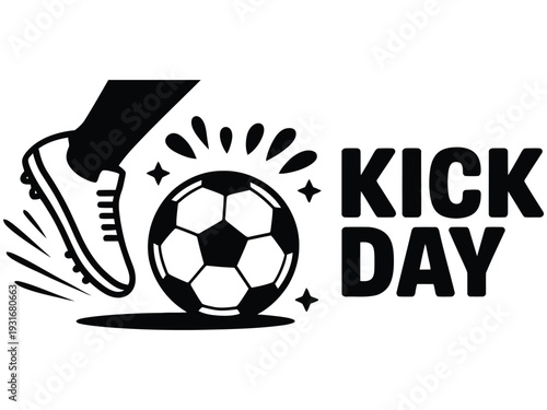Kick day soccer concept illustration isolated on white background