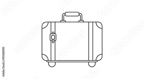 Journey's Companion: A classic suitcase, symbolizing adventure and travel, stands ready for exploration.