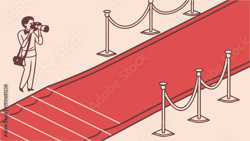 Photographer capturing moments on the red carpet.