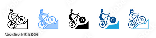 Mountain Bike icon multiple style and collection