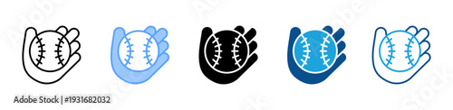 Baseball icon multiple style and collection
