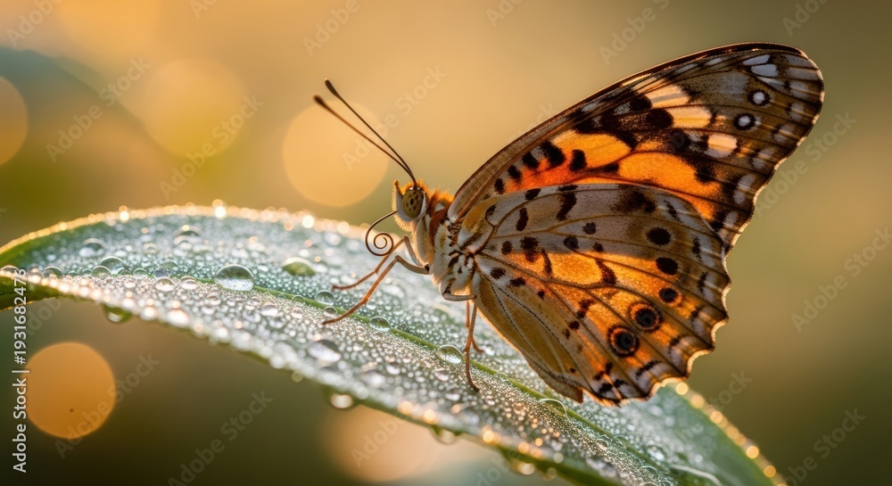 Obraz premium Butterfly on Leaf