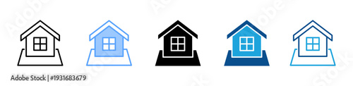 House icon multiple style and collection
