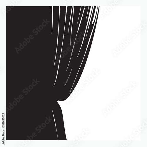 silhouette of a curtain