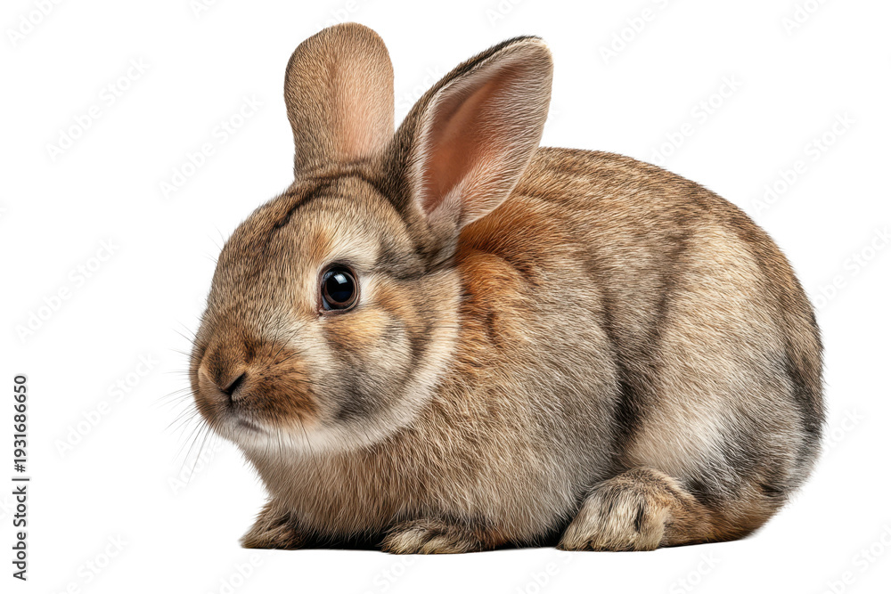 Fototapeta premium Cute Rabbit Cut Out on Transparent Background