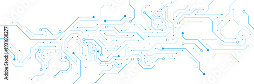 Electronic circuit board or electrical engineering technology texture on white background. Computer motherboard, microprocessor and semiconductor. Vector