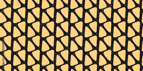 Seamless pattern with crunchy nachos chips  for Mexican restaurant decor.