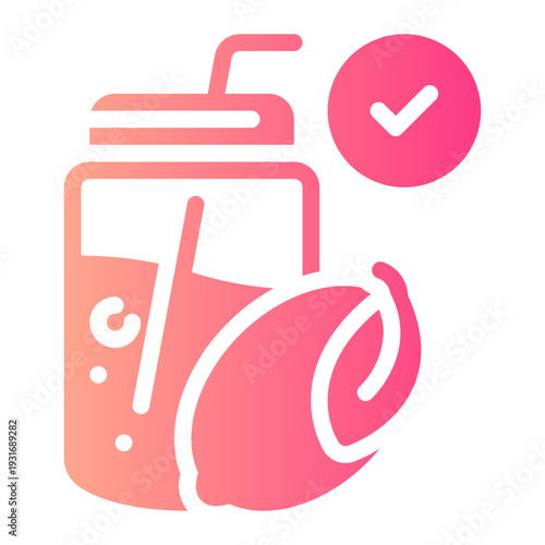lemon juice gradient icon