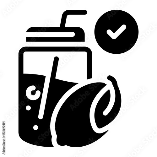 lemon juice glyph icon