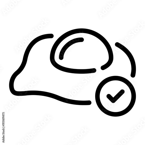 fried egg line icon