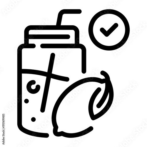 lemon juice line icon