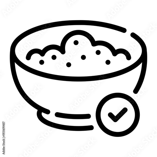 fried rice line icon