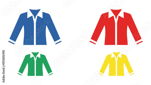 Four stylish blazers displayed in vibrant colors for a fashion-forward look.