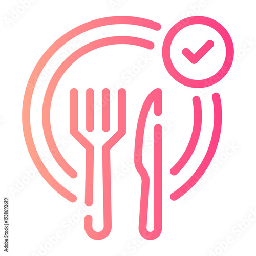 Tableau sur toile cutlery gradient icon