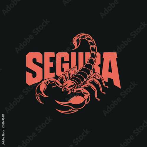 A fierce scorpion design in shades of red and black, perfect for a bold and edgy graphic