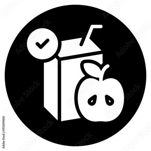 apple juice glyph icon