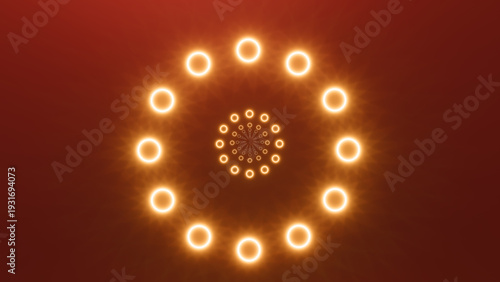 Hypnotic Circles of Light: A mesmerizing journey through glowing rings.
Futuristic journey through a glowing neon light tunnel animation.
Abstract digital tunnel with glowing particles