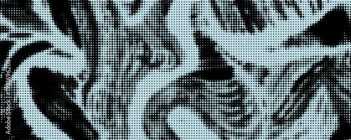 Grunge halftone corner gradient. Distress fading grit noise background. Retro pixel backdrop texture. Black and white sand wallpaper. Vector textured gritty surface. Anime or manga style comic overlay