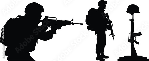 Memorial soldier tribute honoring fallen heroes in military service