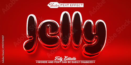 Jelly Sweet Fruity Dessert Treat Vector Fully Editable Smart Object Text Effect