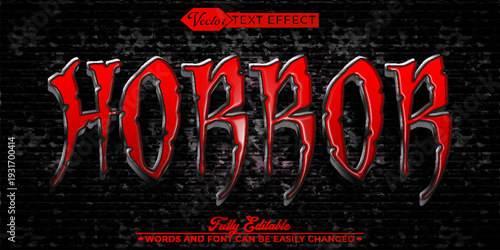  Horror Dark Creepy Scary Gothic Vector Fully Editable Smart Object Text Effect