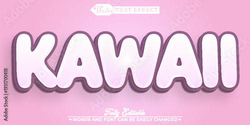  Kawaii Cute Adorable Pastel Fun Vector Fully Editable Smart Object Text Effect