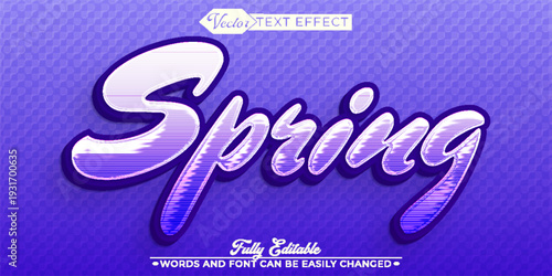  Spring Bloom Fresh Nature Flowers Vector Fully Editable Smart Object Text Effect