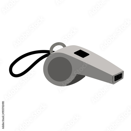 Referee Whistle in Flat Style for Basketball Game