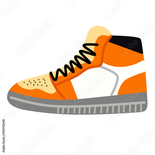 Basketball Sneakers in Flat Style for Sports Footwear