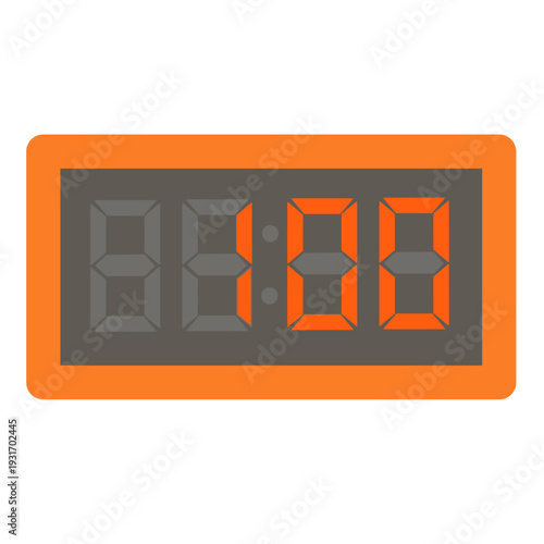 Game Timer in Flat Style for Sports Match Design