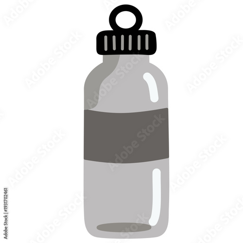 Sports Water Bottle in Flat Style for Hydration