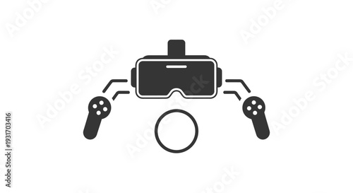Virtual reality gaming technology concept.
