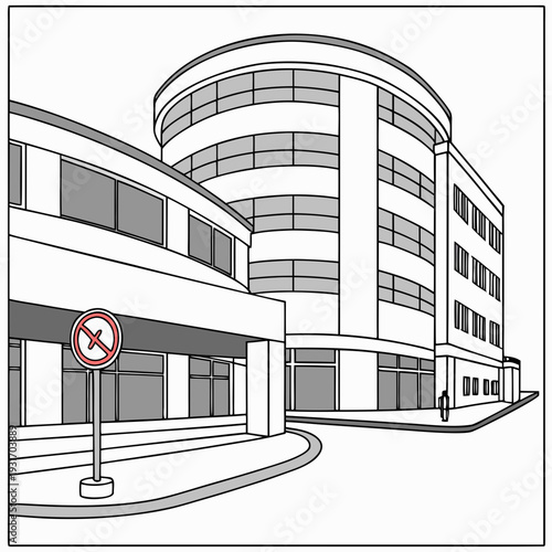 Advanced medical research campus circular zoning building