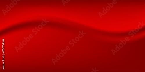 Luxury red satin smooth fabric background. Abstract background luxury red cloth or liquid wave or wavy folds of silk satin background. Red silky fabric.