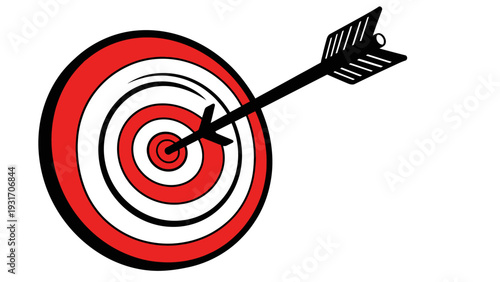 Arrow hitting the bullseye on a target, symbolizing success and accuracy