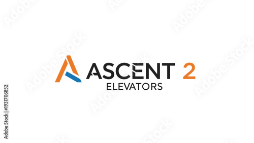 Ascent 2 Elevators Logo - Modern Corporate Brand Identity