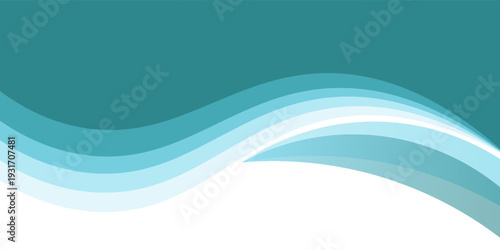 Abstract Wave Pattern with Blue Gradient Horizontal Background Design. Vector illustration