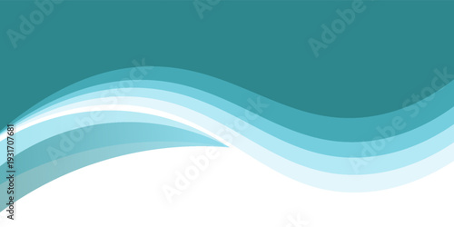 Abstract Wave Pattern with Blue Gradient Horizontal Background Design. Vector illustration