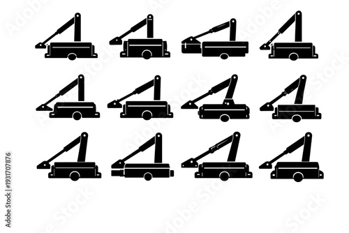 Simple icon closer image durable door heavy silhouette generation steel closing vector