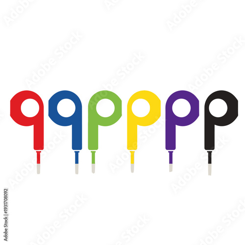 Colorful Earbuds, Music, Technology, Audio, Sound, Entertainment, Accessories