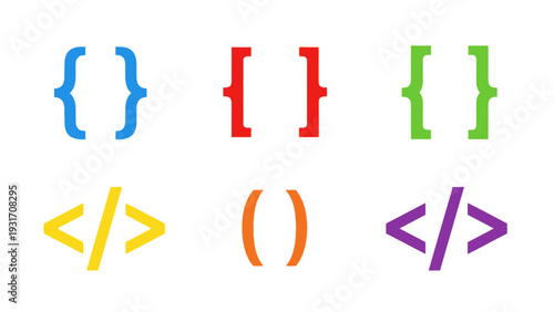 Colorful Programming Brackets and Symbols Collection