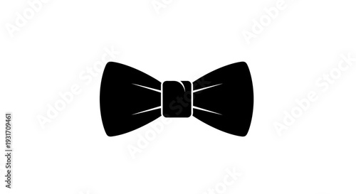 A simple black bow tie icon.