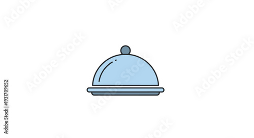 A blue cloche dish cover icon.
