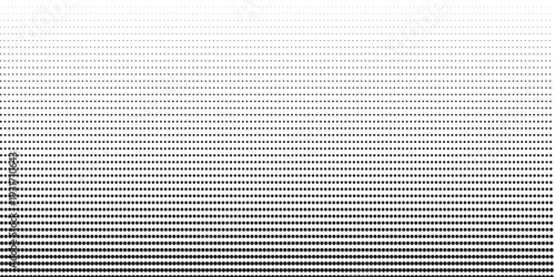 Set of halftone dots gradient pattern texture isolated on white background. Straight dotted spots using halftone circle dot raster texture. Vector blot half tone collection.