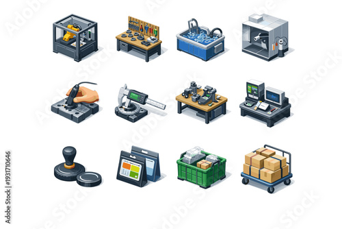 Refinishing cleaning stamp cell vector station sleeve circular booth icon icons jig