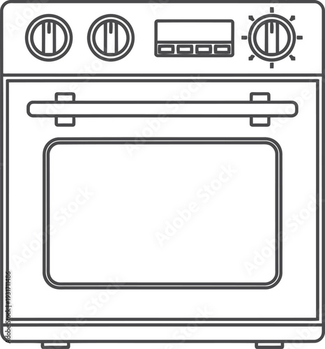Oven Stove Line Drawing