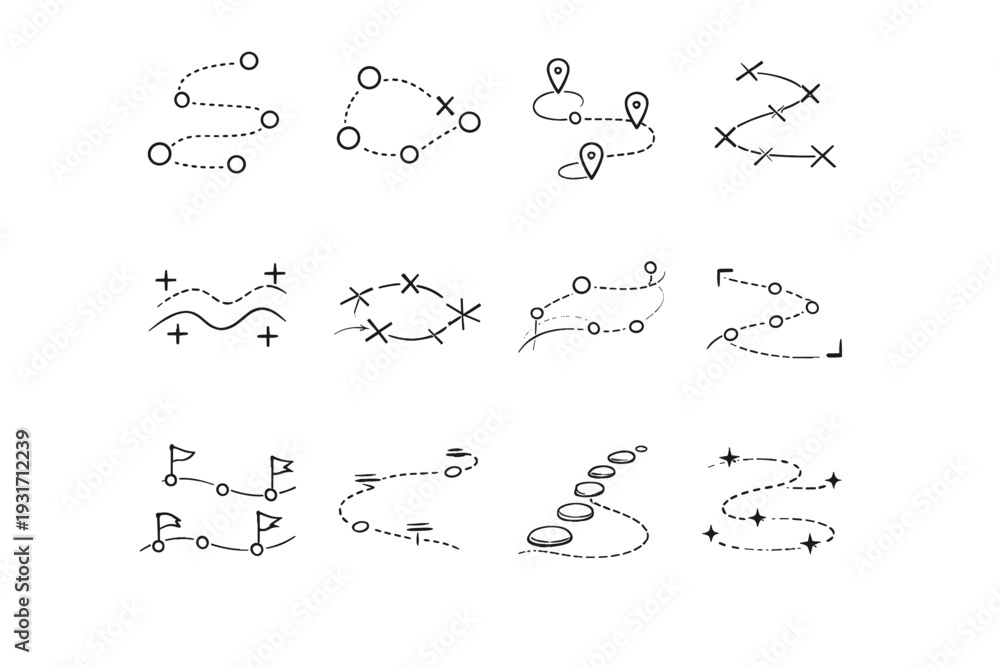 Obraz premium Subtle image points airy icon marks ticks pattern vector path calm generation
