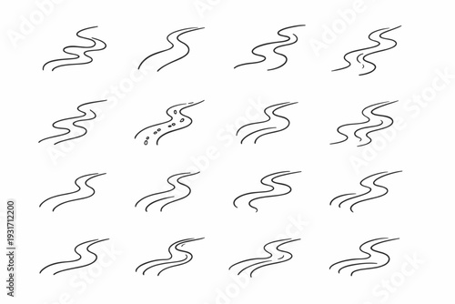 Motion corridor cadence boundary vector image sketch passage calm generation icon simple